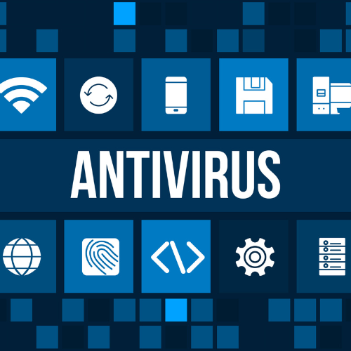 Illustration of Data Protect Shield antivirus protecting a computer